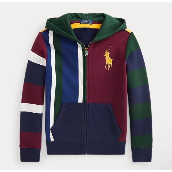 Polo by Ralph Lauren Other - Polo Ralph Lauren Boys Size 7 Full Zip Fleece Hoody Sweatshirt Big Pony EUC